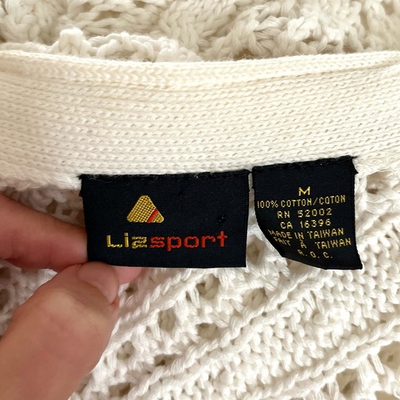 NWT M White Knit Cardigan Sweater - Picture 9 of 9